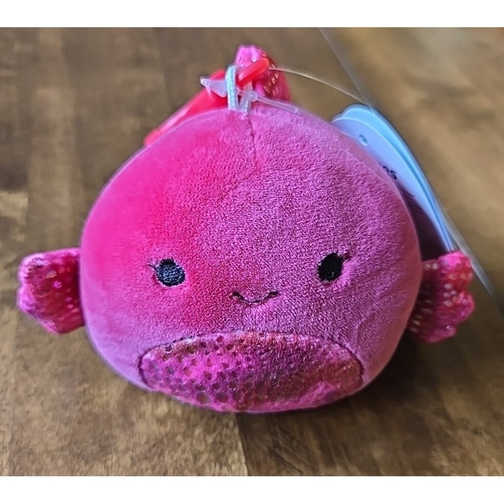Squishmallow Barella Beta Fish 3.5" Clip Keychain Stuffed Plush Toy Animal NEW